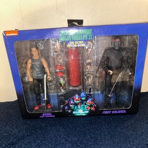 NECA Teenage Mutant Ninja Turtles 2 Secret of Ooze Keno Foot Soldier 2-PACK Rare